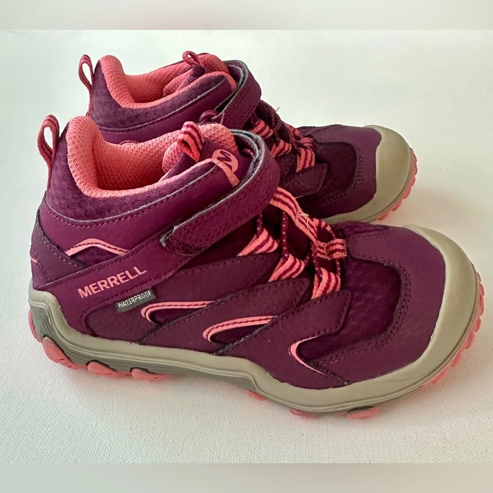 Merrell Kids Purple and Pink Waterproof Hiking Sneakers